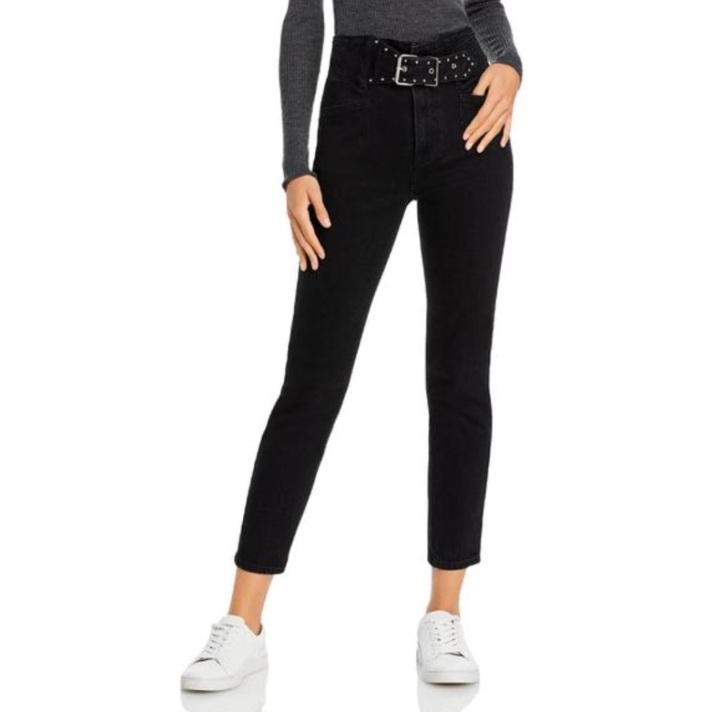 GRLFRND Alivia Belted Skinny Ankle Jeans